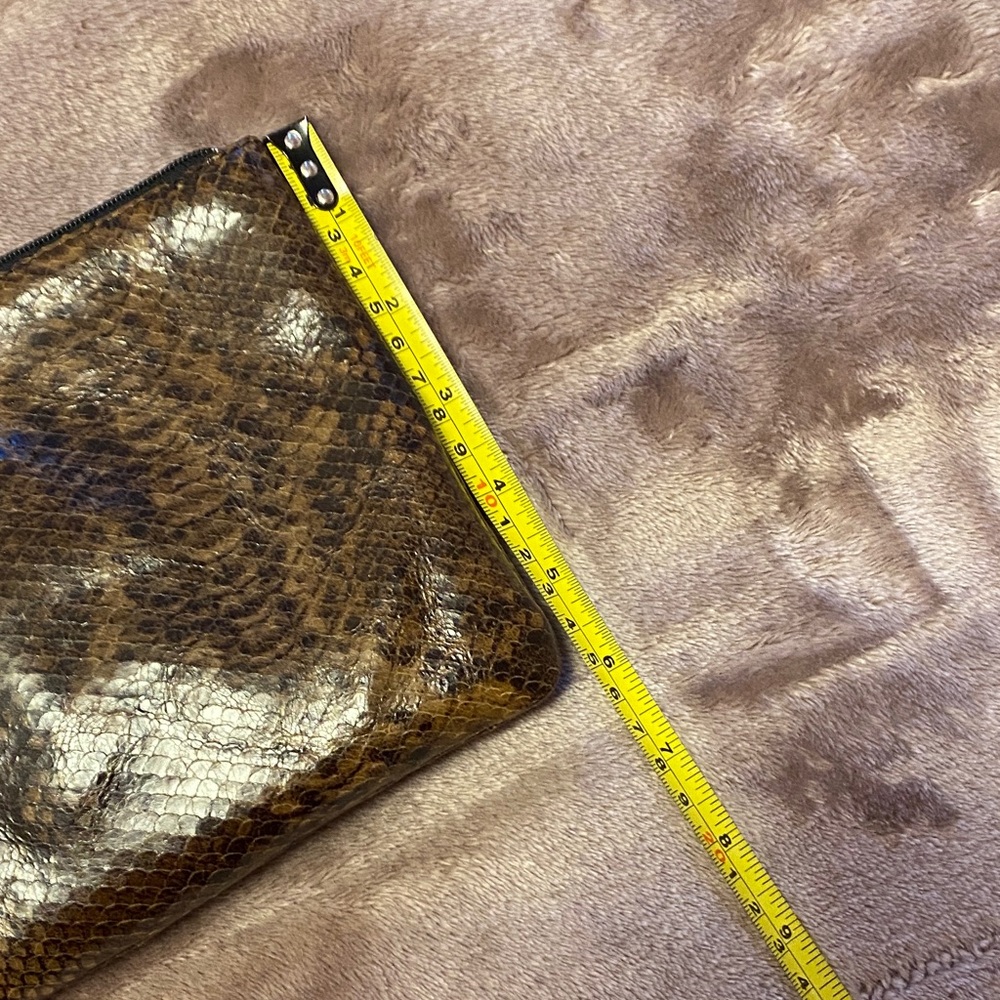 BCBG Brown Snakeskin Wristlet - Picture 4 of 5